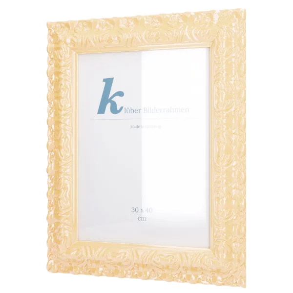 Barockrahmen Salamanca Color 70x100 cm | Light Beige (189) | Kunstglas (2 mm)