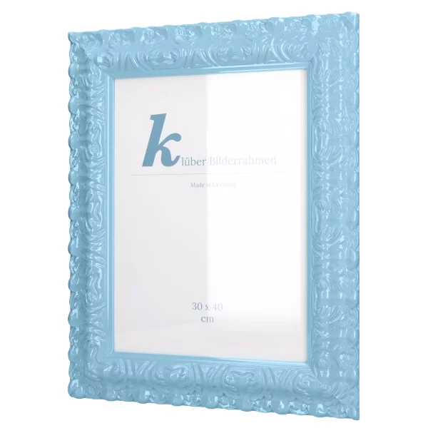 Barockrahmen Salamanca Color 70x100 cm | Light Blue (091) | Kunstglas (2 mm)