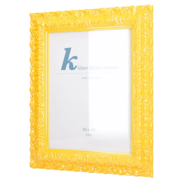Barockrahmen Salamanca Color 70x100 cm | Light Yellow (002) | Kunstglas (2 mm)