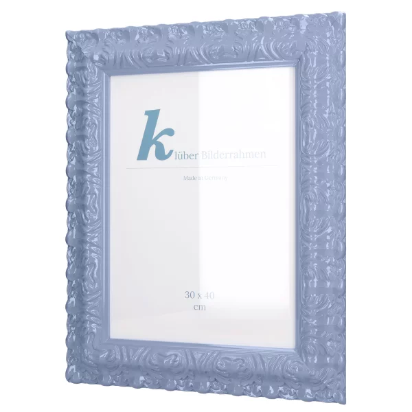 Barockrahmen Salamanca Color 50x60 cm | Misty Blue (086) | Normalglas (2 mm)