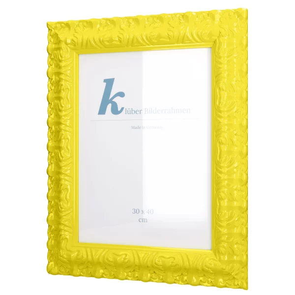 Barockrahmen Salamanca Color 50x60 cm | Neon Yellow (232) | Normalglas (2 mm)