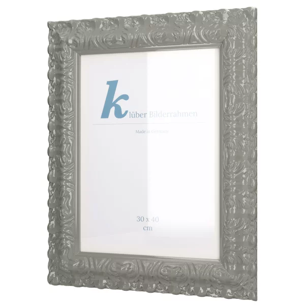Barockrahmen Salamanca Color 70x100 cm | Neutral Grey (217) | Kunstglas (2 mm)