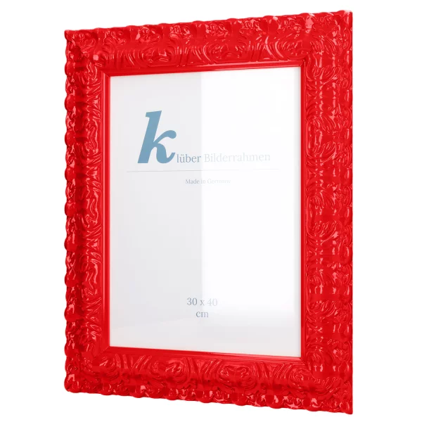 Barockrahmen Salamanca Color 70x100 cm | Red (016) | Kunstglas (2 mm)