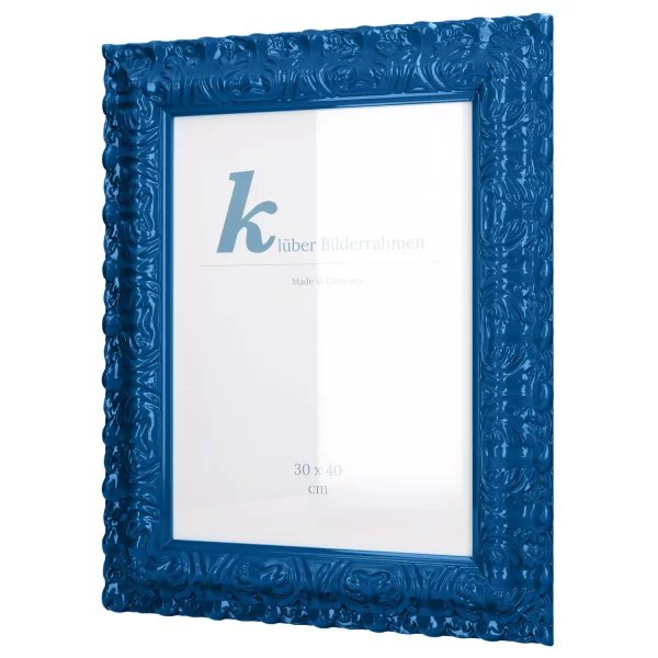 Barockrahmen Salamanca Color 50x60 cm | Royal Blue (097) | Normalglas (2 mm)