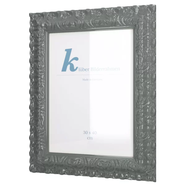 Barockrahmen Salamanca Color 70x100 cm | Steel Grey (219) | Kunstglas (2 mm)