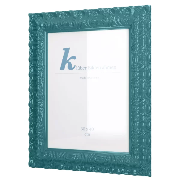 Barockrahmen Salamanca Color 50x60 cm | Teal (120) | Normalglas (2 mm)