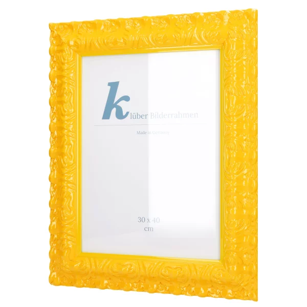 Barockrahmen Salamanca Color 50x60 cm | Yellow (004) | Normalglas (2 mm)