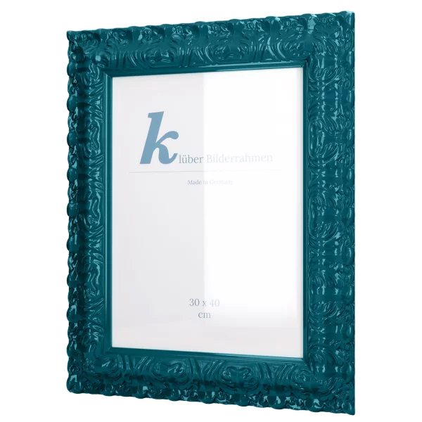 Cadre de style baroque Salamanca Color sur mesure Ocean (116) | verre standard (2 mm)