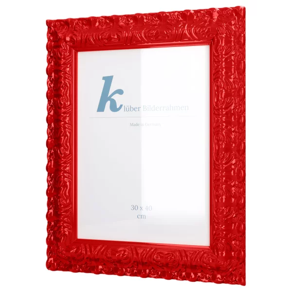 Cadre de style baroque Salamanca Color sur mesure Ruby (033) | verre standard (2 mm)