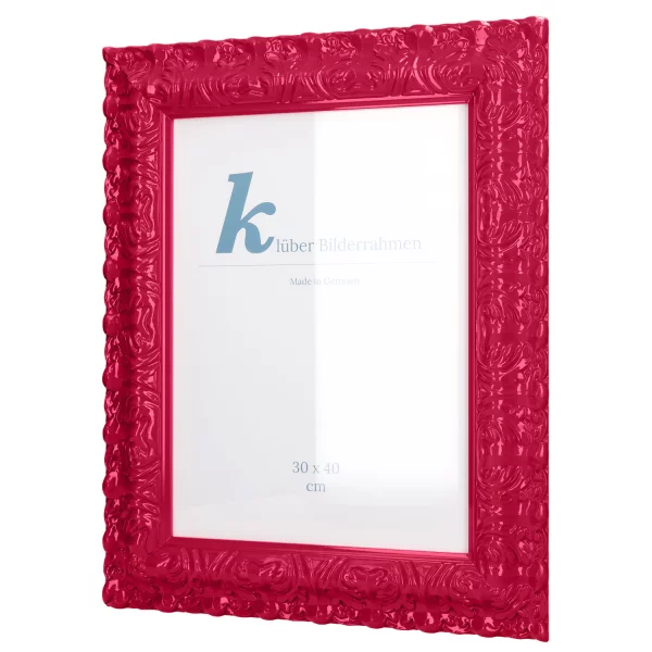 Cadre de style baroque Salamanca Color sur mesure Sangria (044) | verre standard (2 mm)
