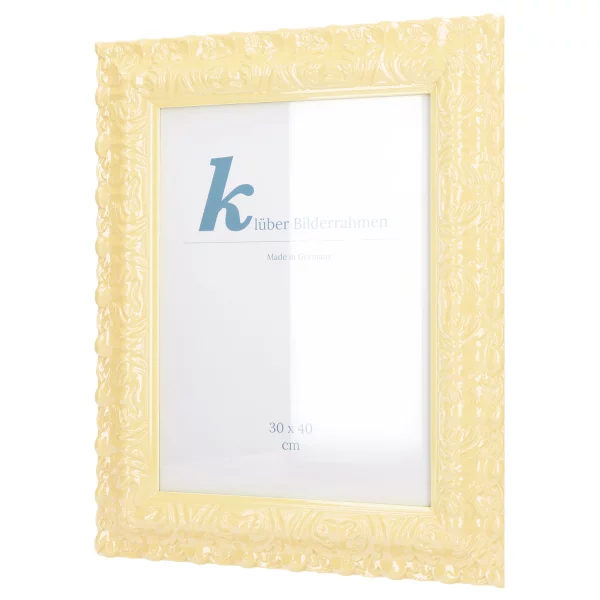 Cadre de style baroque Salamanca Color sur mesure Vanilla (006) | verre standard (2 mm)