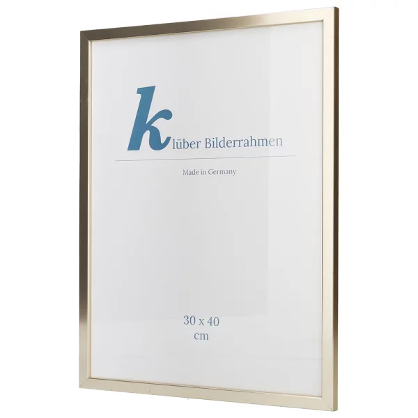 Cadre en bois Amarante 30x40 cm | or blanc | cadre vide (sans verre ni panneau arrière)