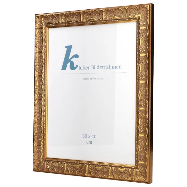 Barockrahmen Luanco nach Maß gold | Normalglas (2 mm)