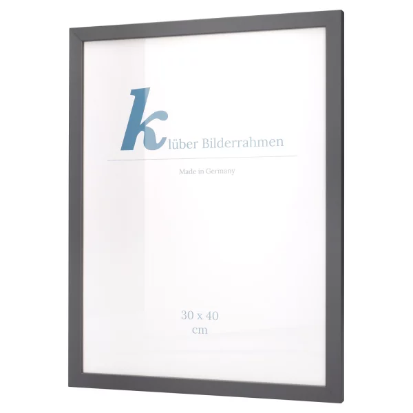 Cadre en bois Prisme 60x70 cm | gris foncé | verre synthétique (2 mm)