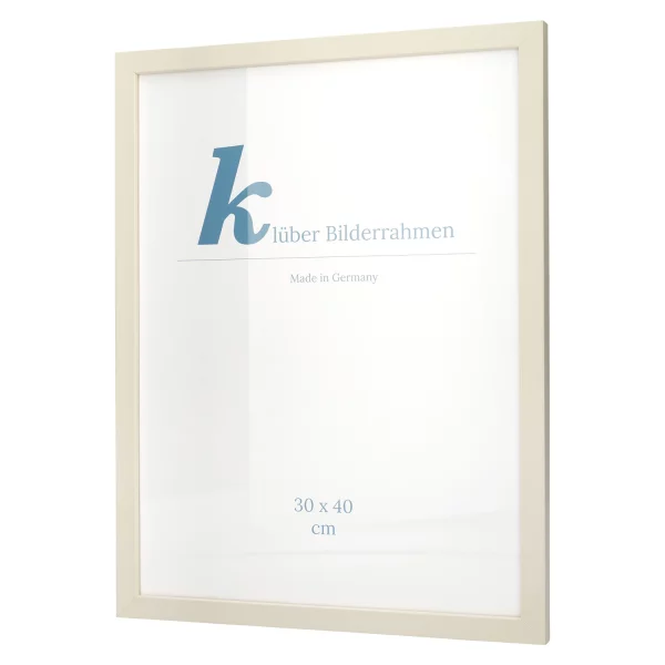 Cadre en bois Prisme sur mesure beige | verre standard (2 mm)