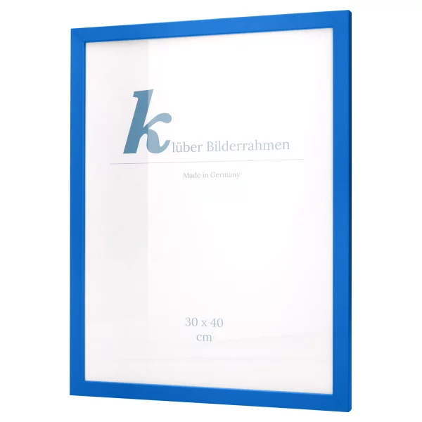Cadre en bois Prisme sur mesure bleu moyen | verre standard (2 mm)