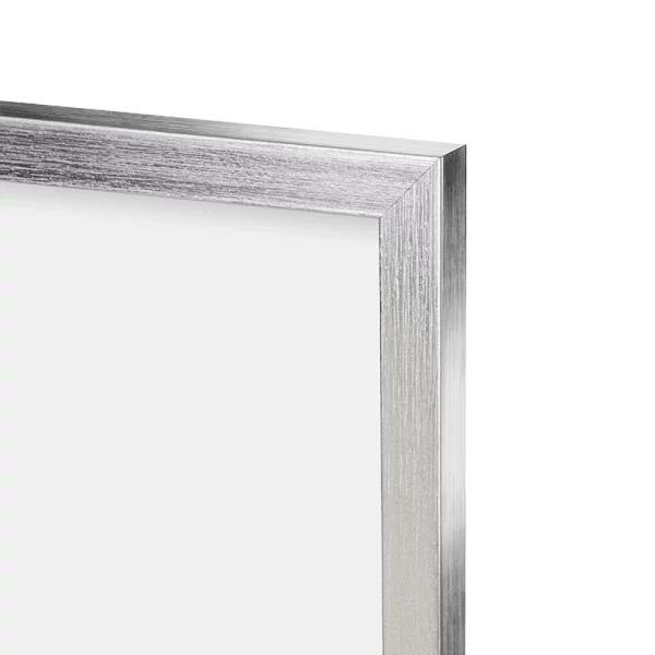 Cadre en plastique Isabella 10x15 cm | argent brossé | verre synthétique (2 mm)