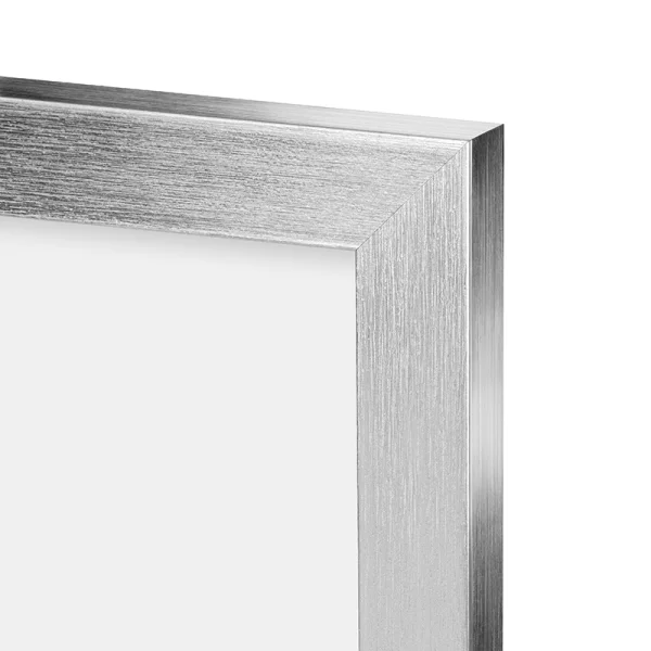 Cadre en plastique Lilia 10x15 cm | argent brossé | verre synthétique (2 mm)