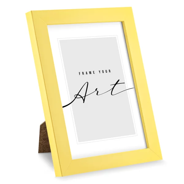 Kunststoff Bilderrahmen Maria 21x29,7 cm (A4) | Gelb | Kunstglas (2 mm)