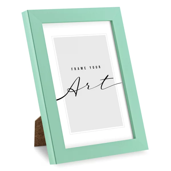 Kunststoff Bilderrahmen Maria 21x29,7 cm (A4) | Hellgrün | Kunstglas (2 mm)