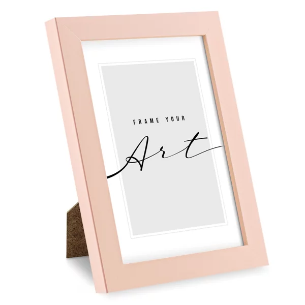 Kunststoff Bilderrahmen Maria 21x29,7 cm (A4) | Rosa | Kunstglas (2 mm)