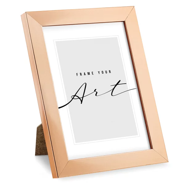 Kunststoff Bilderrahmen Maria 21x29,7 cm (A4) | Rosegold | Kunstglas (2 mm)
