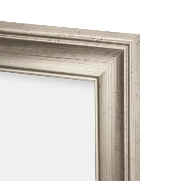 Kunststoff Bilderrahmen Silvia 18x24 cm | Antiksilber | Kunstglas (2 mm)