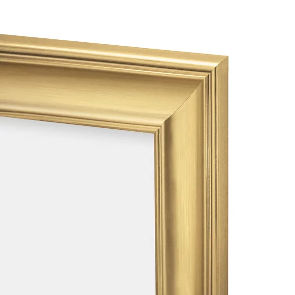 Kunststoff Bilderrahmen Silvia 18x24 cm | Gold | Kunstglas (2 mm)