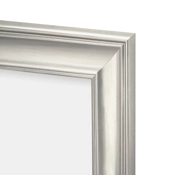 Kunststoff Bilderrahmen Silvia 18x24 cm | Silber | Kunstglas (2 mm)