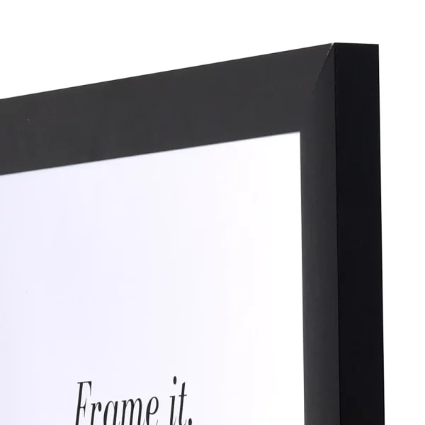 Alu Bilderrahmen Econ breit 25x70 cm | schwarz matt | Normalglas (2 mm)