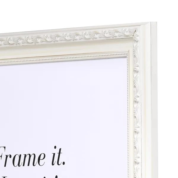 Cadre de style baroque Madrie sur mesure blanc | verre standard (2 mm)