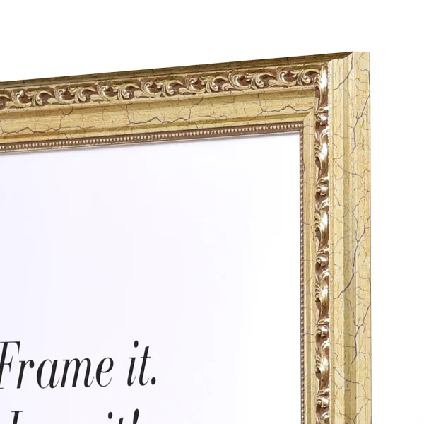 Barock-Bilderrahmen Madrie 21x29,7 cm (A4) | antiksilber | Normalglas (2 mm)
