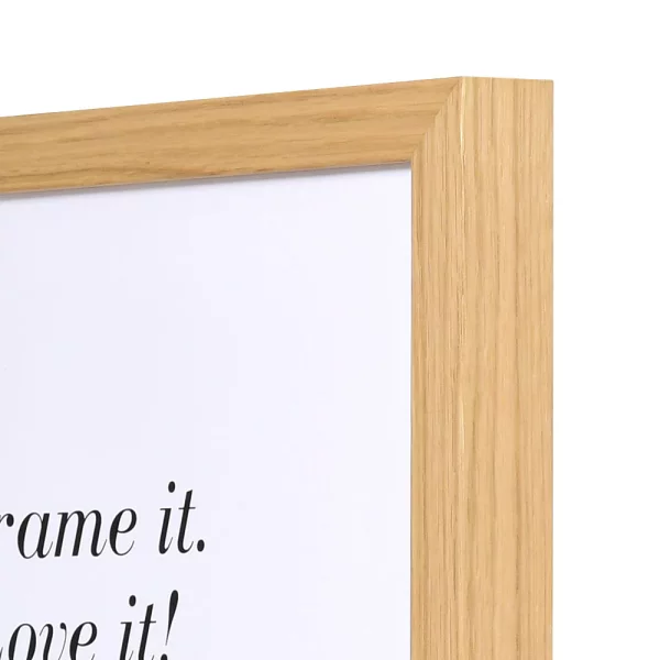 Cadre en bois Banize sur mesure chêne | verre standard (2 mm)