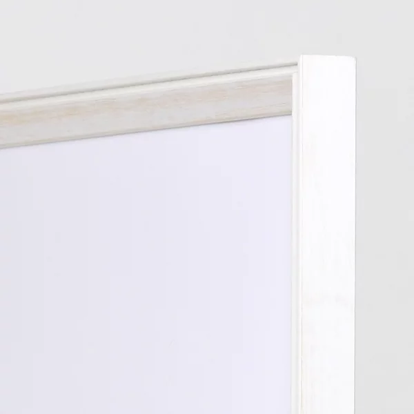 Cadre en bois Morvois sur mesure blanc | verre standard (2 mm)