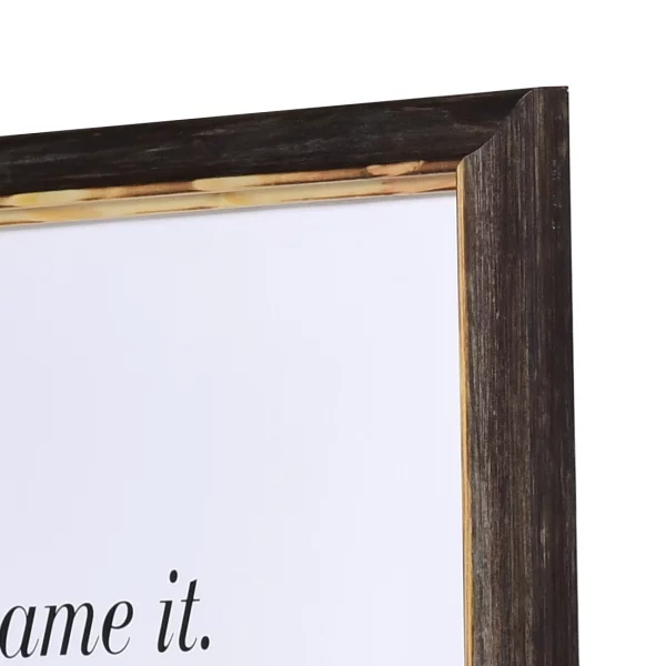 Cadre en bois Nancy sur mesure brun foncé | verre standard (2 mm)