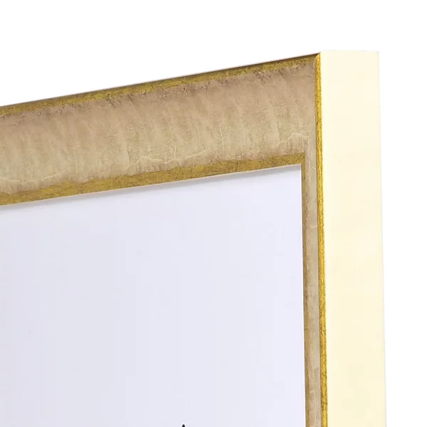 Cadre de style baroque Poher sur mesure ivoire Castille | verre standard (2 mm)