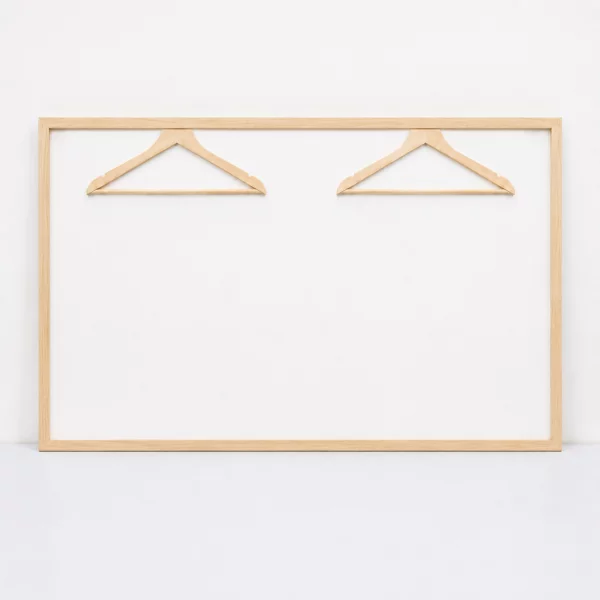 Doppel-Trikotrahmen EasyChange für schnellen Shirtwechsel - ohne Glasscheibe 80x120 cm | natur | ohne Glas, mit Rückwand