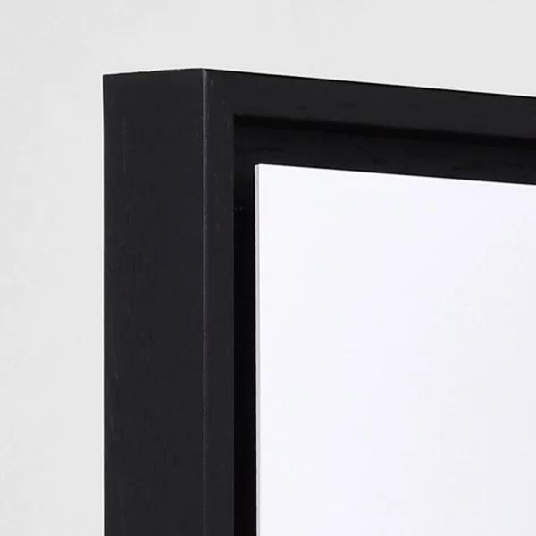 Schattenfugenrahmen für Acrylbilder, Alu Dibond und Hartschaumplatten 20x20 cm | Schwarz | Leerrahmen (ohne Glas und Rückwand)