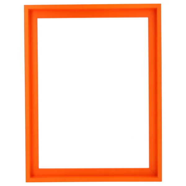 Schattenfugenrahmen Neon Maßanfertigung Neonorange | Leerrahmen (ohne Glas und Rückwand)