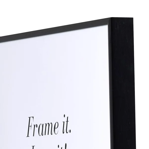 Cadre en aluminium Quadro 18x24 cm | noir brillant | verre standard (2 mm)