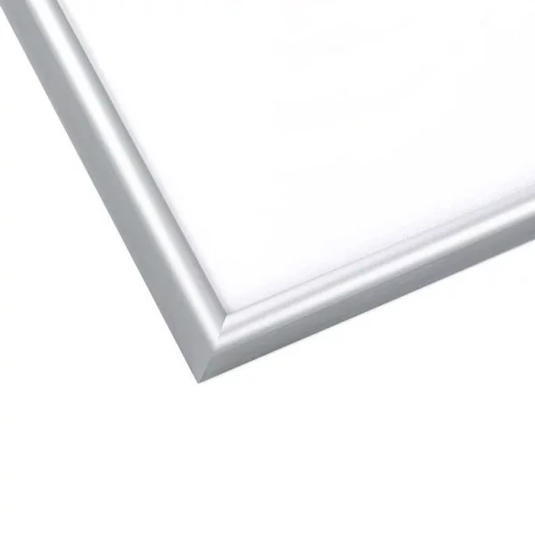 Cadre en aluminium Econ rond sur mesure argent mat | verre standard (2 mm)