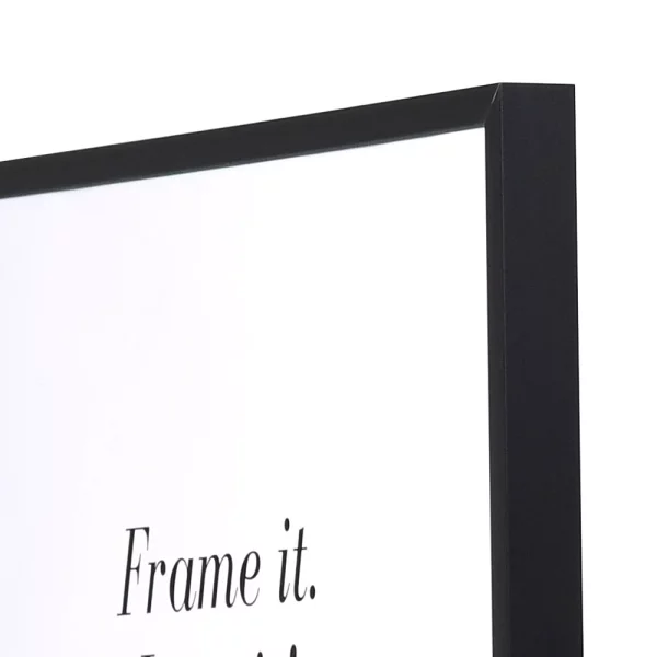 Alu Bilderrahmen Econ eckig Maßanfertigung schwarz matt | Normalglas (2 mm)
