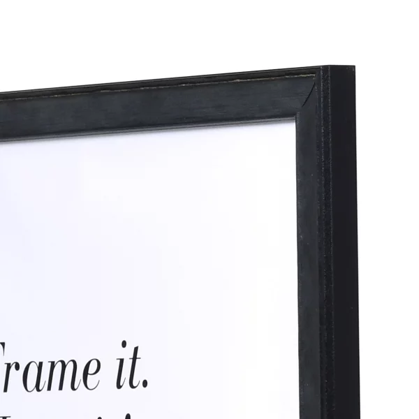 Cadre en bois Saint-Malo sur mesure noir | verre standard (2 mm)