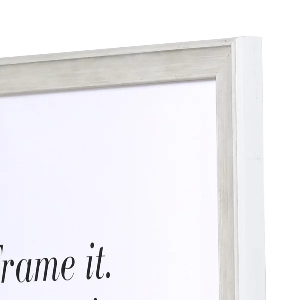 Cadre en bois Saint-Malo sur mesure blanc | verre standard (2 mm)