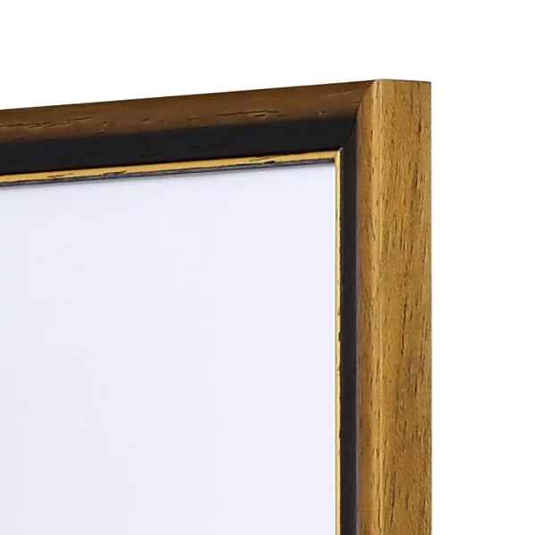 Holz Bilderrahmen Lyon 24x30 cm | nussbraun-gold | Normalglas (2 mm)