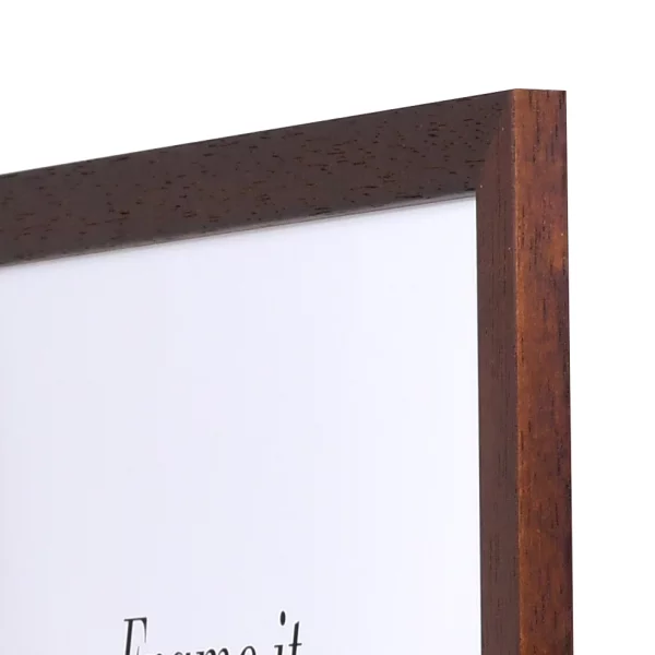 Spar-Rahmen aus Holz Massanfertigung wenge | Kunstglas UV 99 entspiegelt (2 mm)