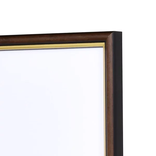 Cadre en bois Antony 13x18 cm | brun noix-or | verre standard (2 mm)