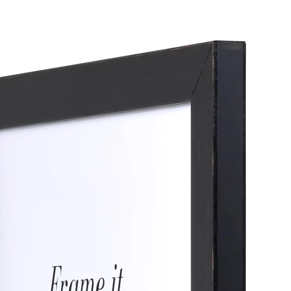 Cadre en bois Lille sur mesure noir | verre standard (2 mm)