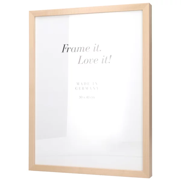 Bilderrahmen aus Lindenholz 50x70 cm | natur | Normalglas (2 mm)
