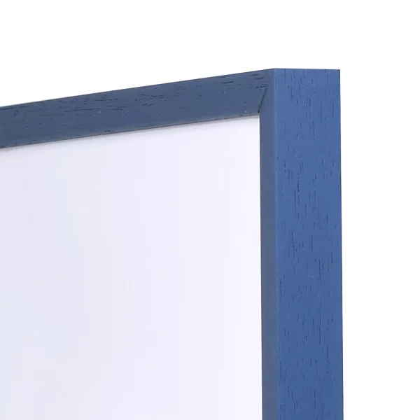 Holz Bilderrahmen Burgund Maßanfertigung blau | Normalglas (2 mm)